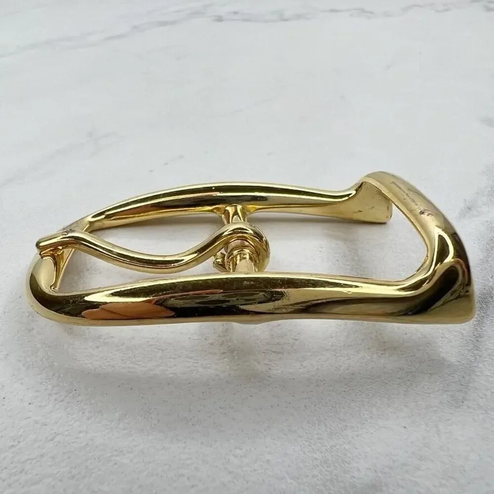 Vintage Gold Tone Simple Basic Belt Buckle for up to 1 Inch Belt